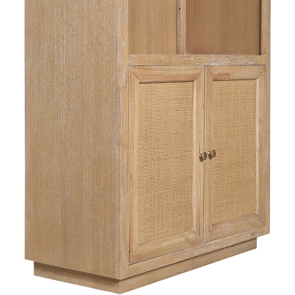 Botanical Natural Solid Wood Bookcase