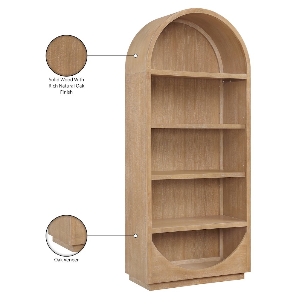 Hearth Natural Solid Wood Bookcase