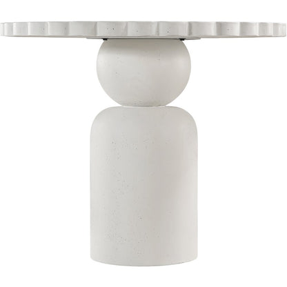 Petalia 36" Cream Concrete Indoor / Outdoor Dining Table