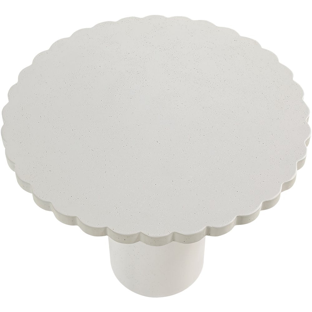 Petalia 36" Cream Concrete Indoor / Outdoor Dining Table