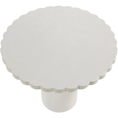 Petalia 36" Cream Concrete Indoor / Outdoor Dining Table