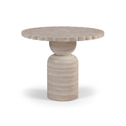 Petalia 36" Travertine Concrete Indoor / Outdoor Dining Table