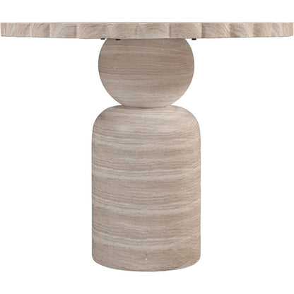 Petalia 36" Travertine Concrete Indoor / Outdoor Dining Table