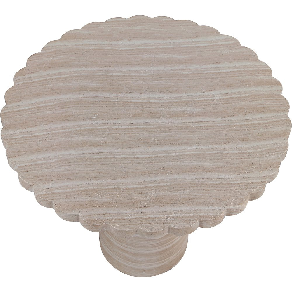 Petalia 36" Travertine Concrete Indoor / Outdoor Dining Table