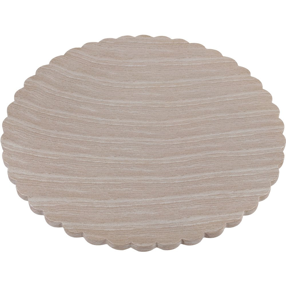 Petalia 54" Travertine Concrete Indoor / Outdoor Dining Table