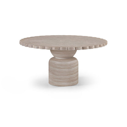 Petalia 60" Travertine Concrete Indoor / Outdoor Dining Table