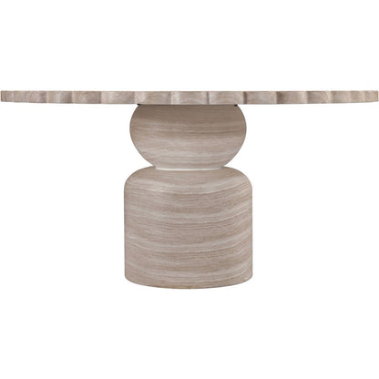 Petalia 60" Travertine Concrete Indoor / Outdoor Dining Table