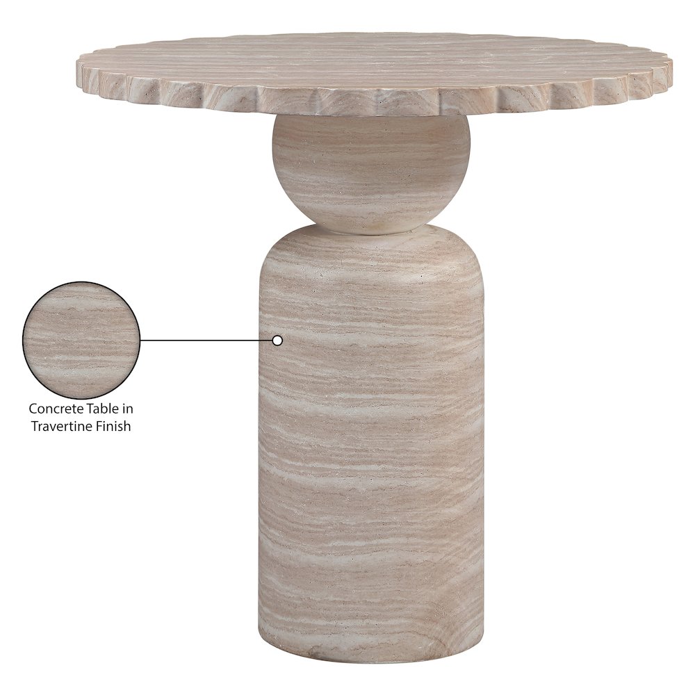 Petalia Travertine Concrete Indoor / Outdoor Counter Table