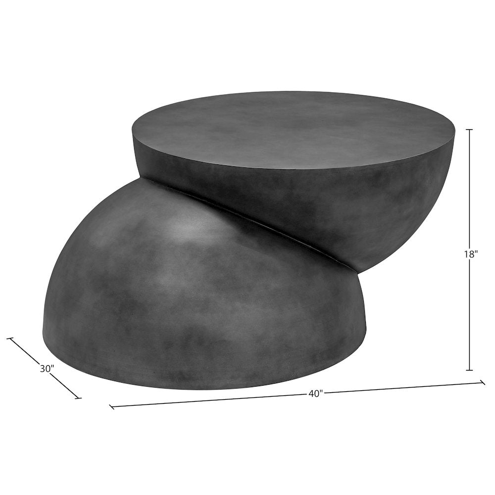 Boulder Black Iron Coffee Table