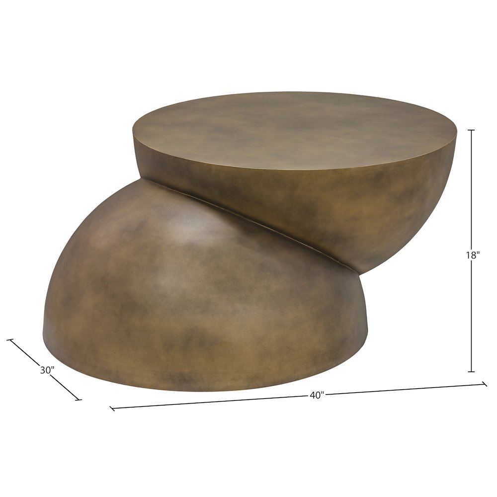 Boulder Gold Iron Coffee Table