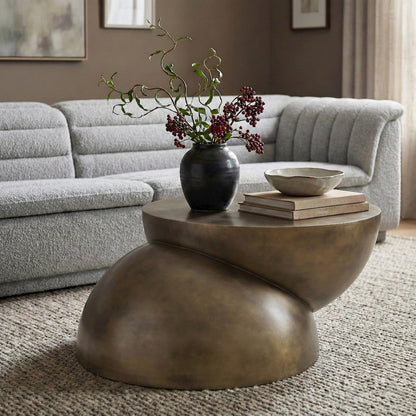 Boulder Gold Iron Coffee Table
