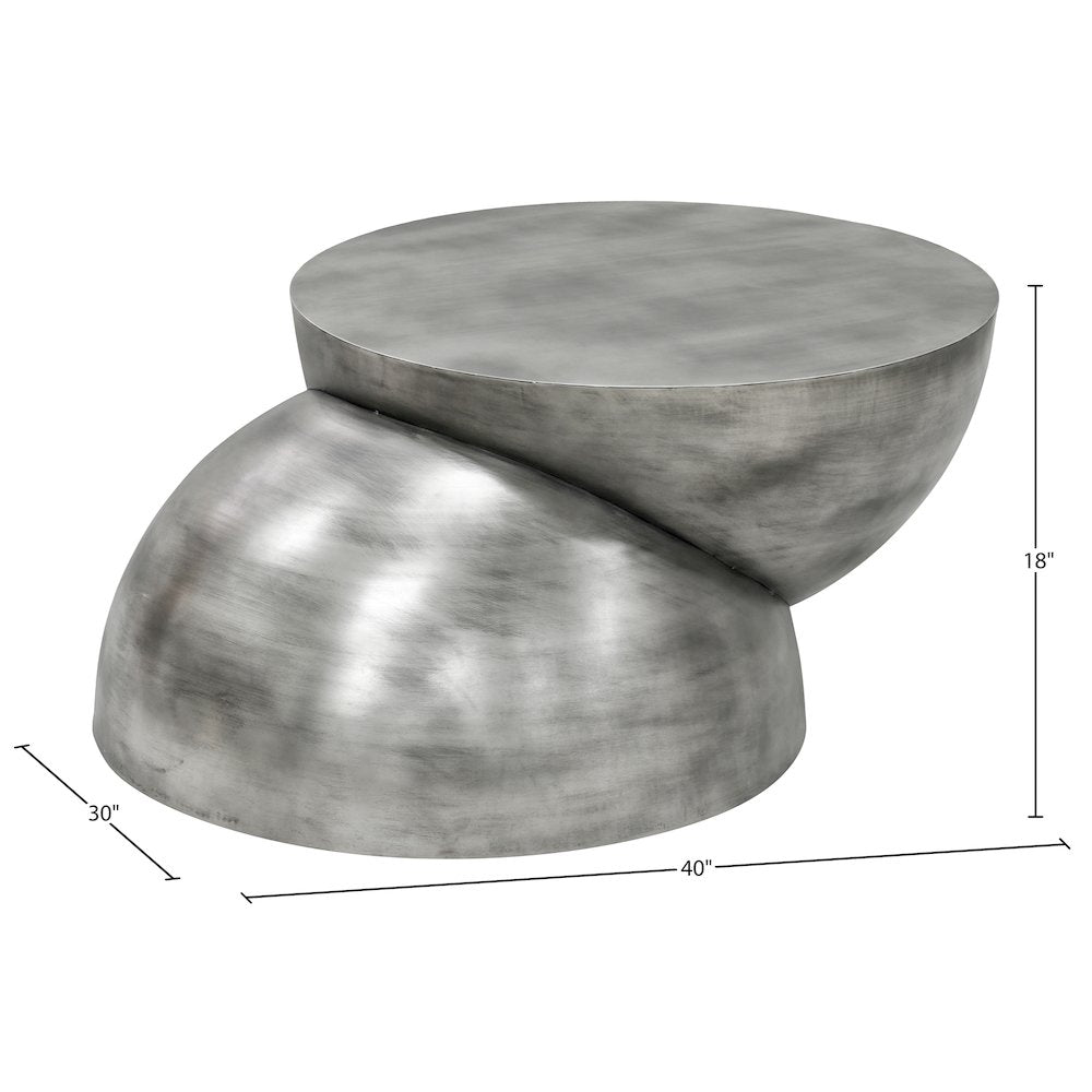 Boulder Silver Iron Coffee Table