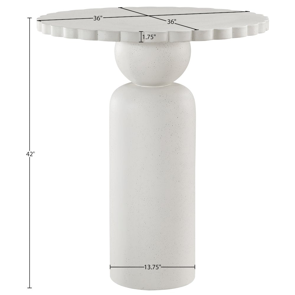 Petalia Cream Concrete Indoor / Outdoor Bar Table