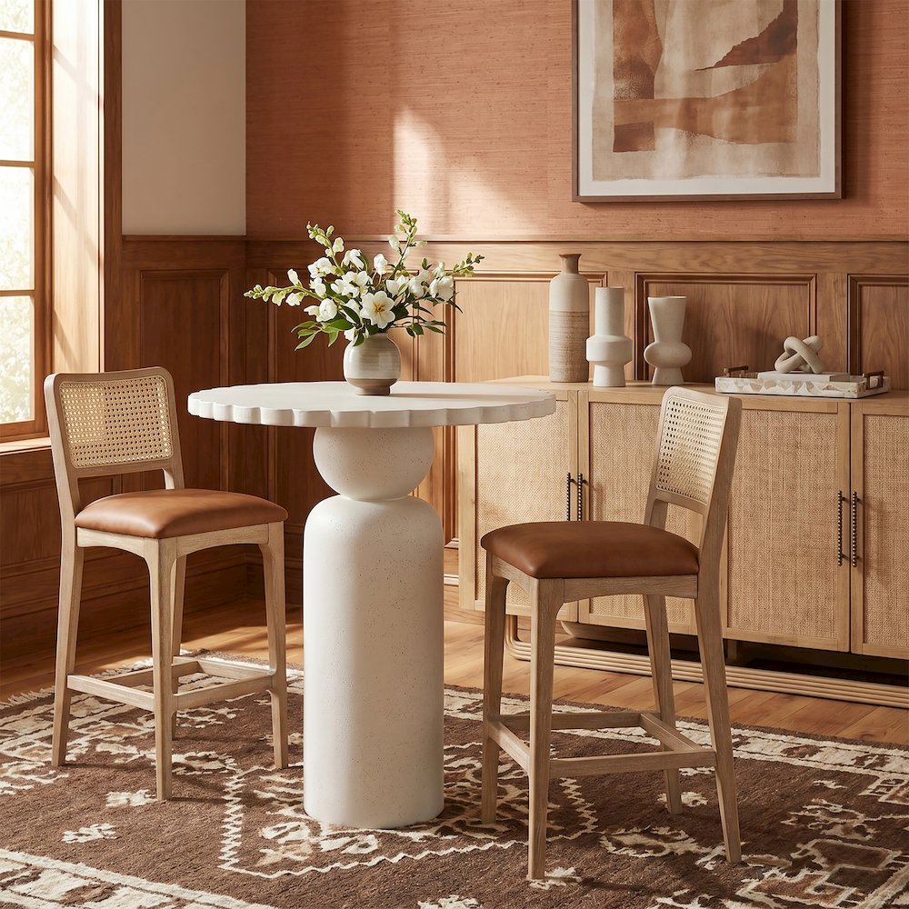 Petalia Cream Concrete Indoor / Outdoor Bar Table