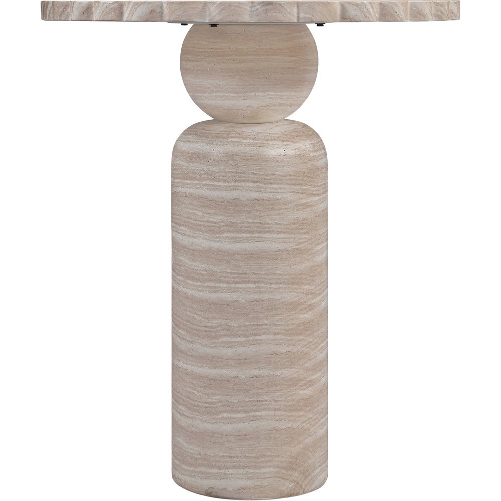 Petalia Travertine Concrete Indoor / Outdoor Bar Table