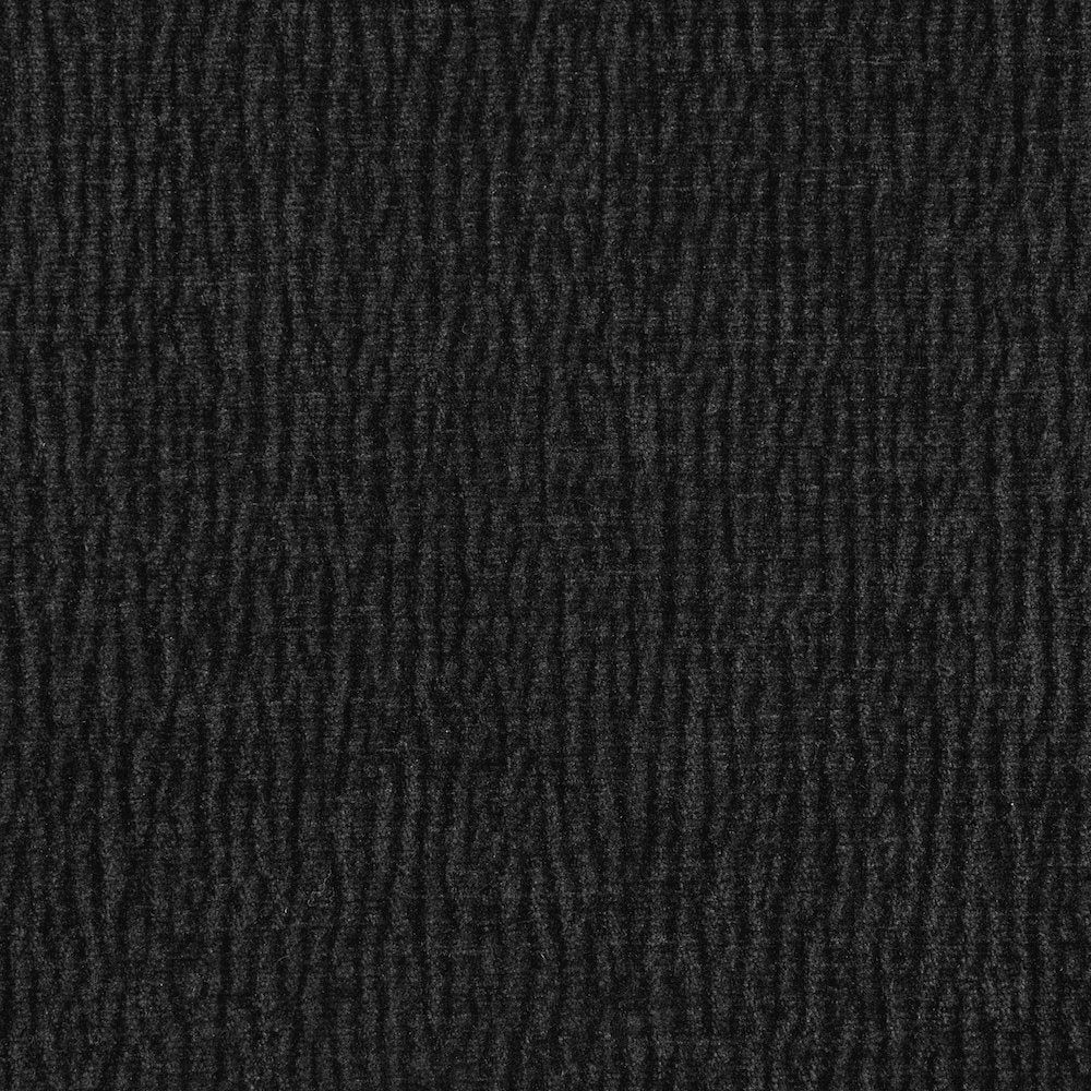 Bastille Black Chenille Fabric Upholstered Dining Side Chair, Set of 2