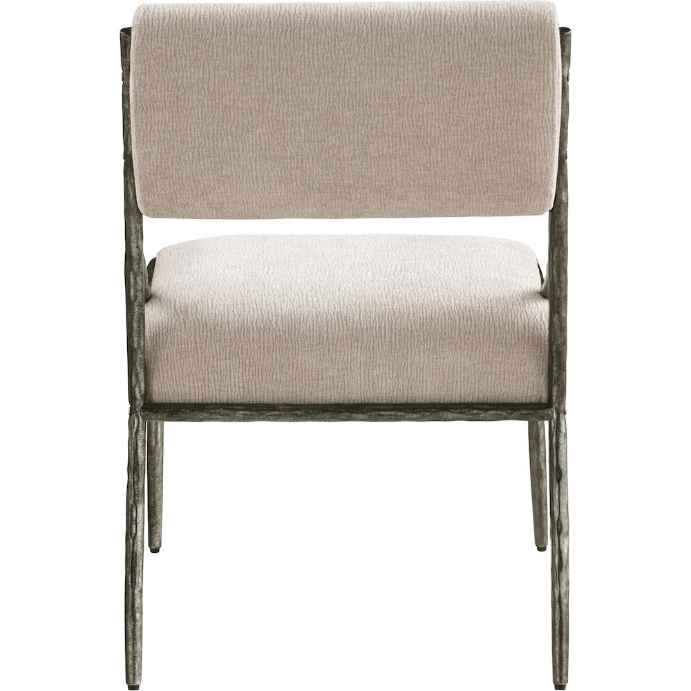 Bastille Beige Chenille Fabric Upholstered Dining Side Chair, Set of 2