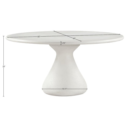 Sano 60" Cream Concrete Indoor / Outdoor Dining Table