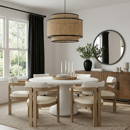 Sano 60" Cream Concrete Indoor / Outdoor Dining Table