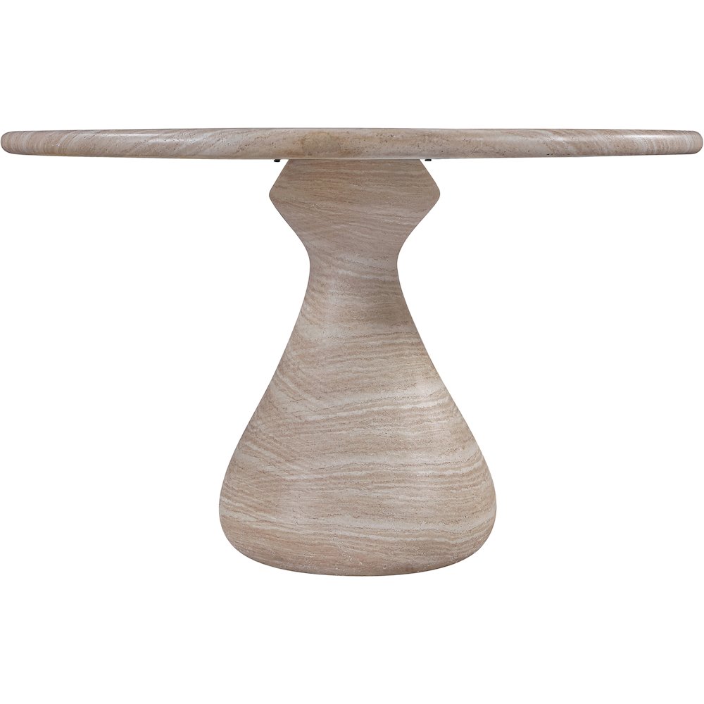 Sano 48" Travertine Concrete Indoor / Outdoor Dining Table