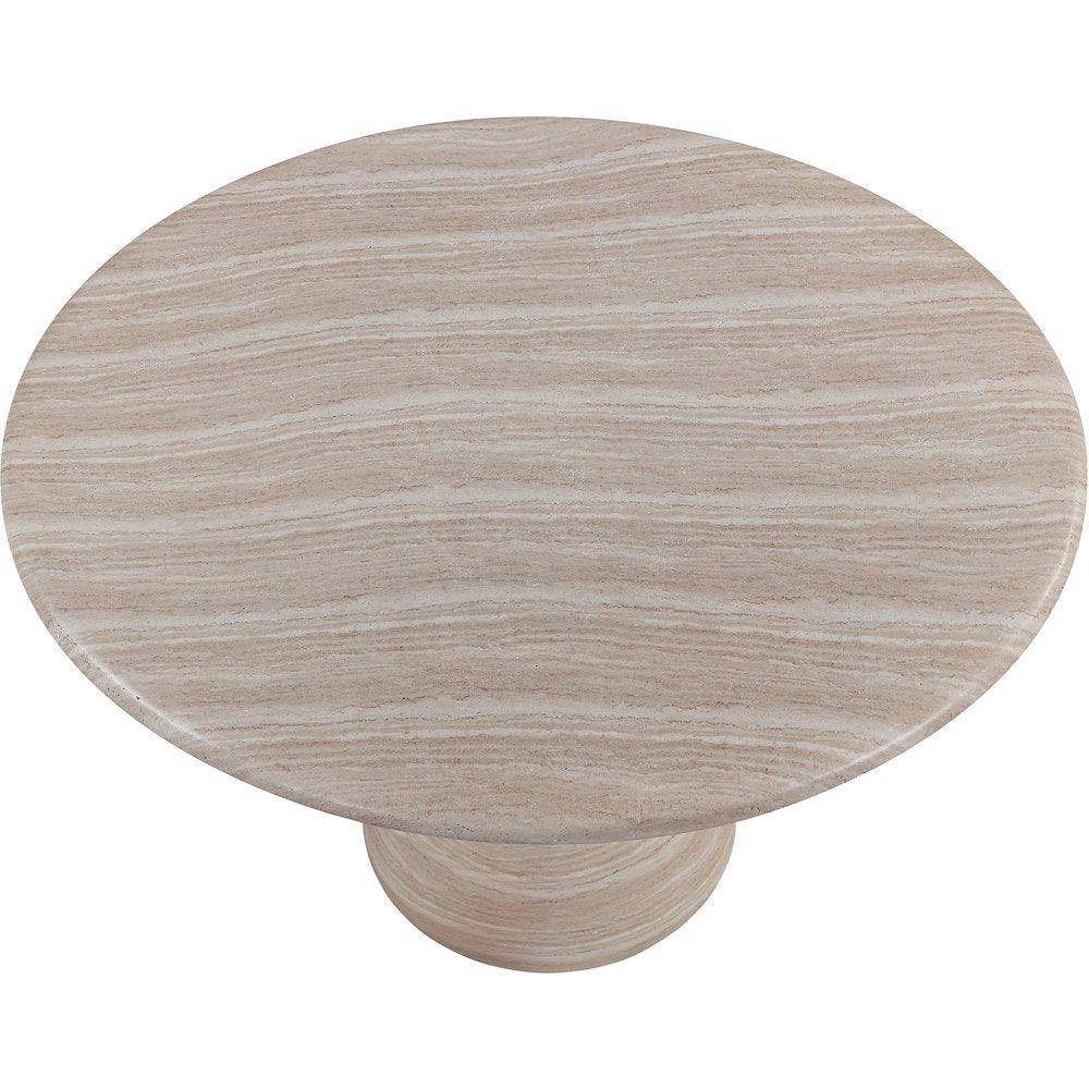 Sano 48" Travertine Concrete Indoor / Outdoor Dining Table