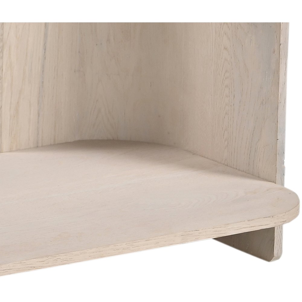 Calabria Beige / Cream Marble And Oak Wood Console Table