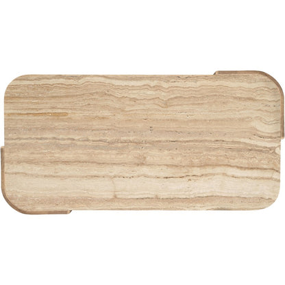 Calabria Beige / Natural Marble And Oak Wood Coffee Table