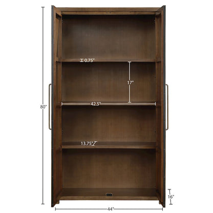 Vana Brown Solid Wood Storage Cabinet