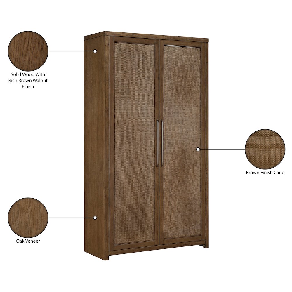 Vana Brown Solid Wood Storage Cabinet