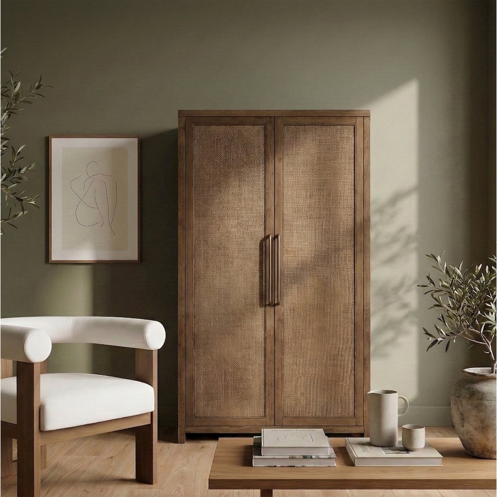 Vana Brown Solid Wood Storage Cabinet
