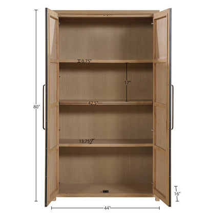 Vana Natural Solid Wood Storage Cabinet