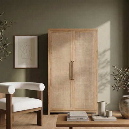 Vana Natural Solid Wood Storage Cabinet
