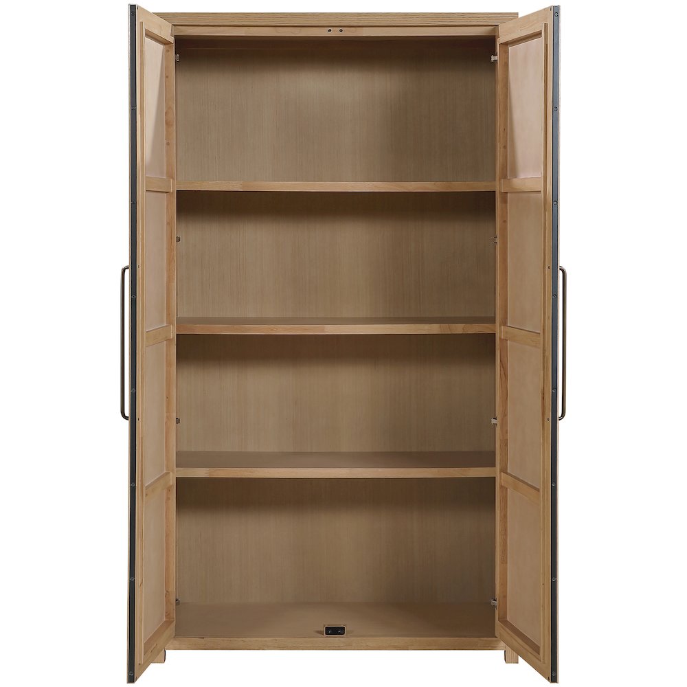 Vana Natural Solid Wood Storage Cabinet
