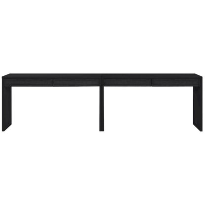 Avro Black Solid Wood And Oak Veneer 2pc. Desk