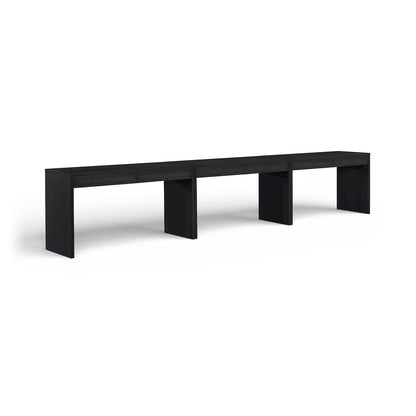 Avro Black Solid Wood And Oak Veneer 3pc. Desk
