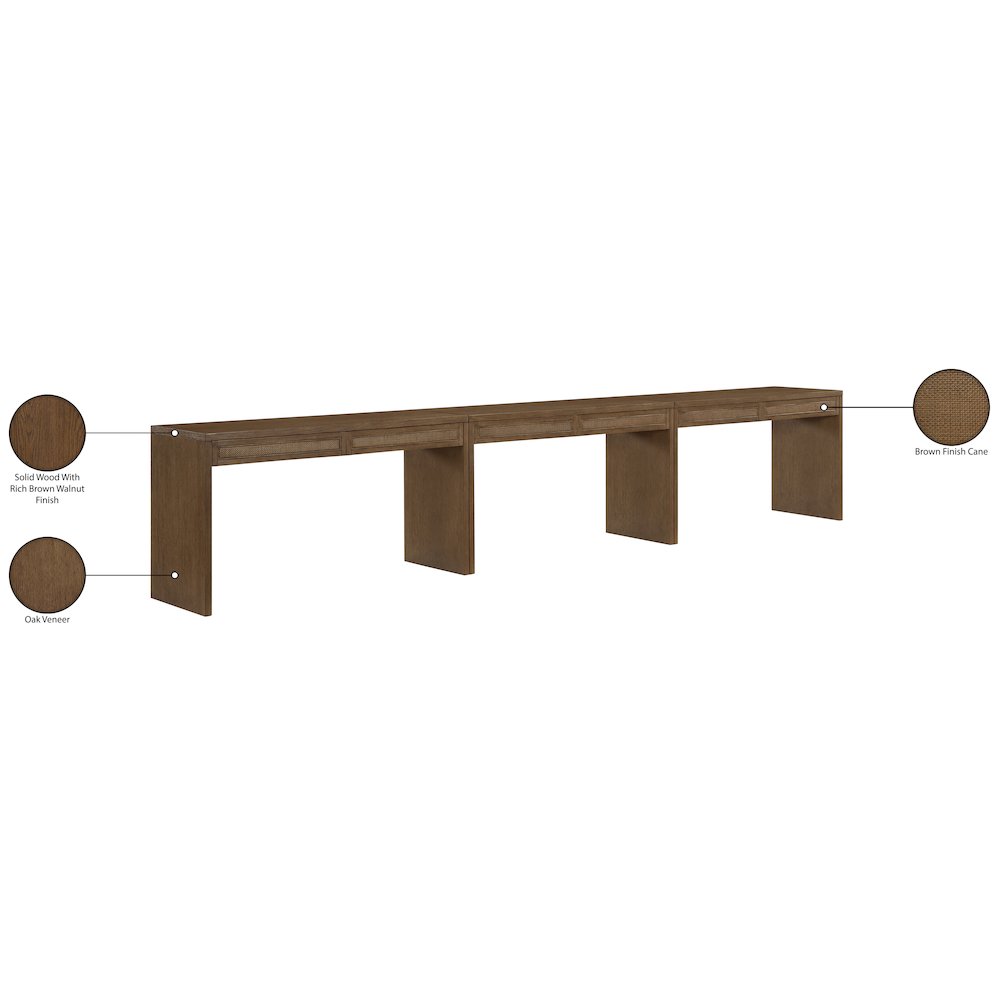 Avro Brown Solid Wood And Oak Veneer 3pc. Desk