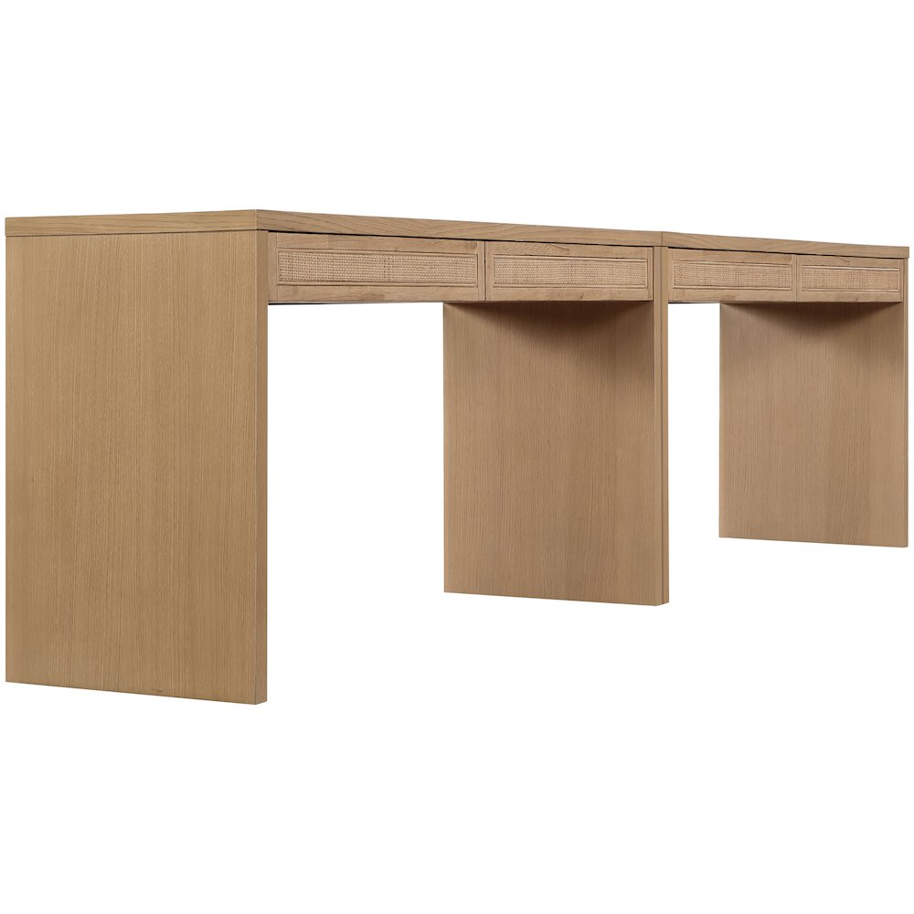 Avro Natural Solid Wood And Oak Veneer 2pc. Desk