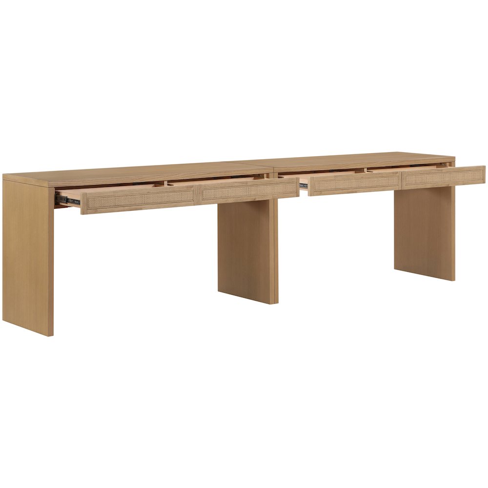 Avro Natural Solid Wood And Oak Veneer 2pc. Desk