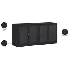 Vero Black Solid Wood And Oak Veneer 2pc. Sideboard/Buffet