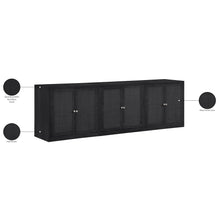 Vero Black Solid Wood And Oak Veneer 3pc. Sideboard/Buffet