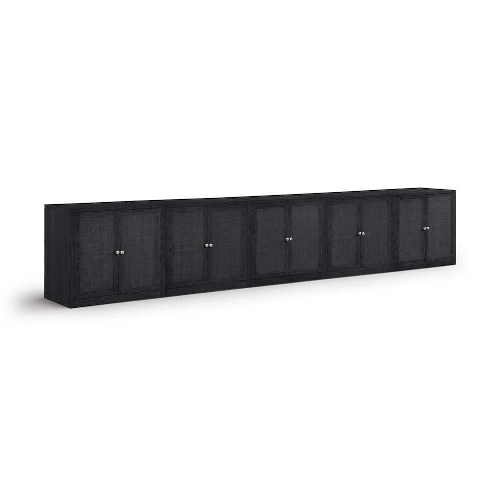 Vero Black Solid Wood And Oak Veneer 5pc. Sideboard/Buffet