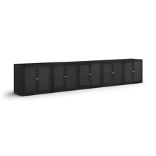 Vero Black Solid Wood And Oak Veneer 5pc. Sideboard/Buffet