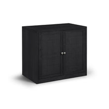 Vero Black Solid Wood And Oak Veneer Sideboard/Buffet