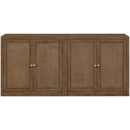Vero Brown Solid Wood And Oak Veneer 2pc. Sideboard/Buffet