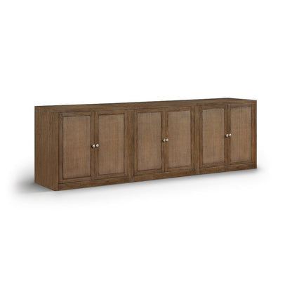 Vero Brown Solid Wood And Oak Veneer 3pc. Sideboard/Buffet