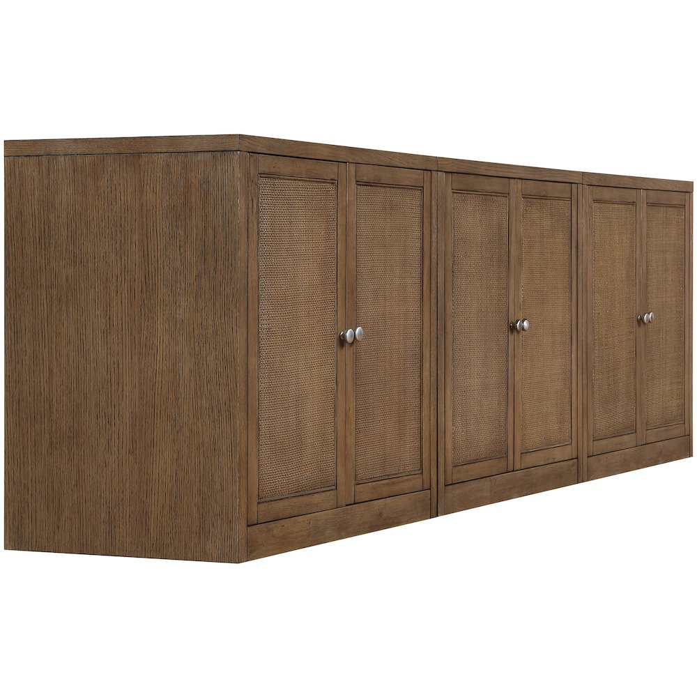Vero Brown Solid Wood And Oak Veneer 3pc. Sideboard/Buffet