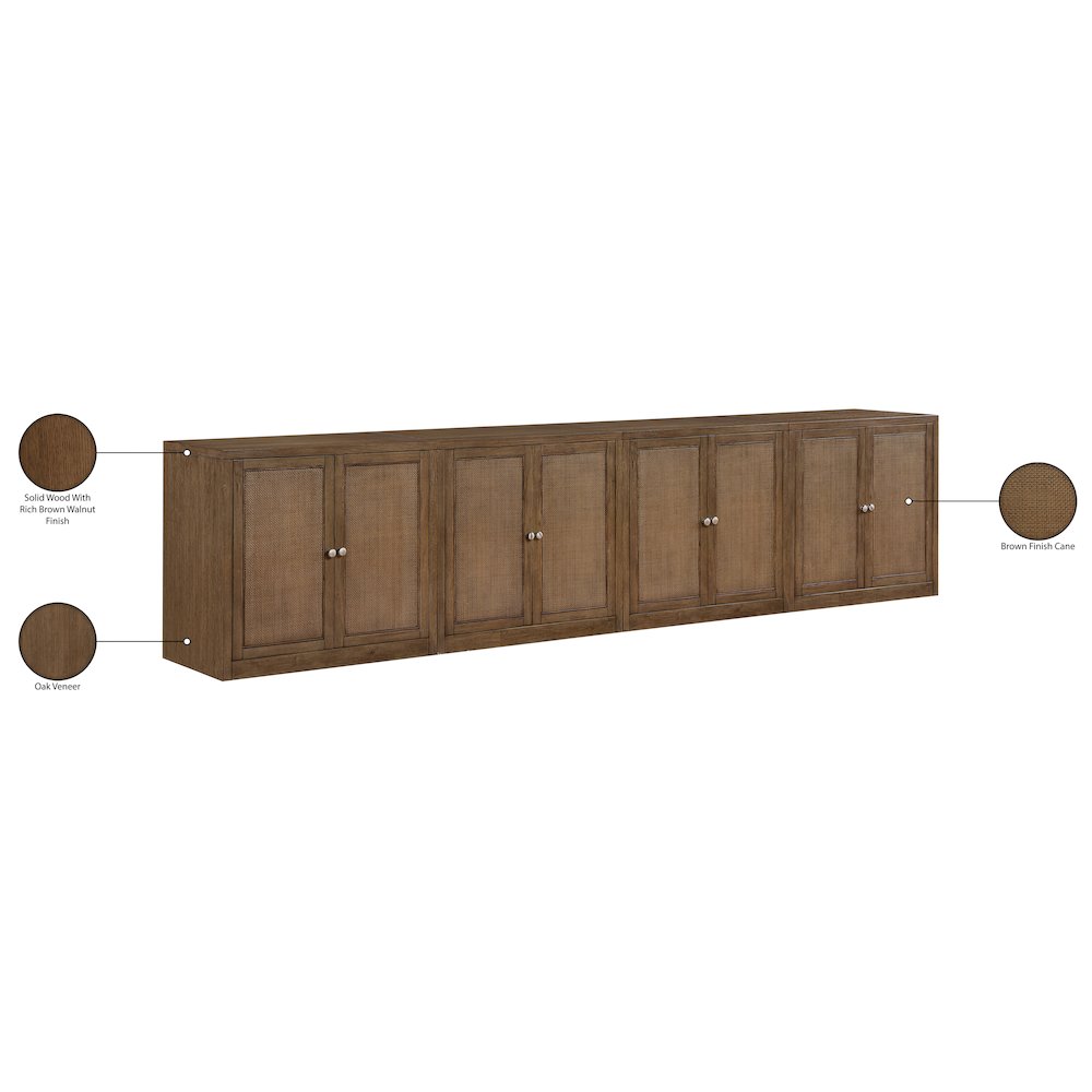 Vero Brown Solid Wood And Oak Veneer 4pc. Sideboard/Buffet