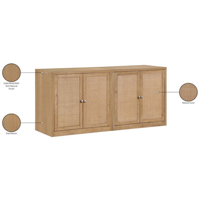 Vero Natural Solid Wood And Oak Veneer 2pc. Sideboard/Buffet