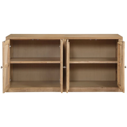 Vero Natural Solid Wood And Oak Veneer 2pc. Sideboard/Buffet