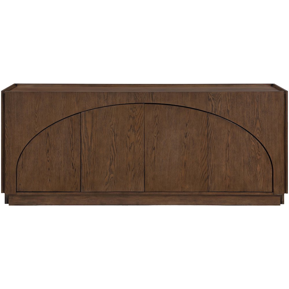 Everson Brown Oak Veneer Rubberwood Sideboard/Buffet